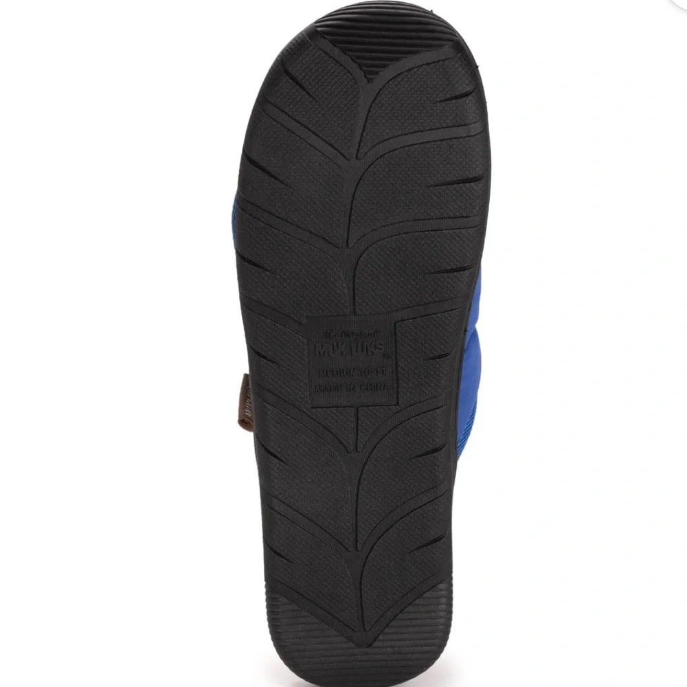 MUK LUKS Men’s Adjustable Quilted Slide Slippers NWT